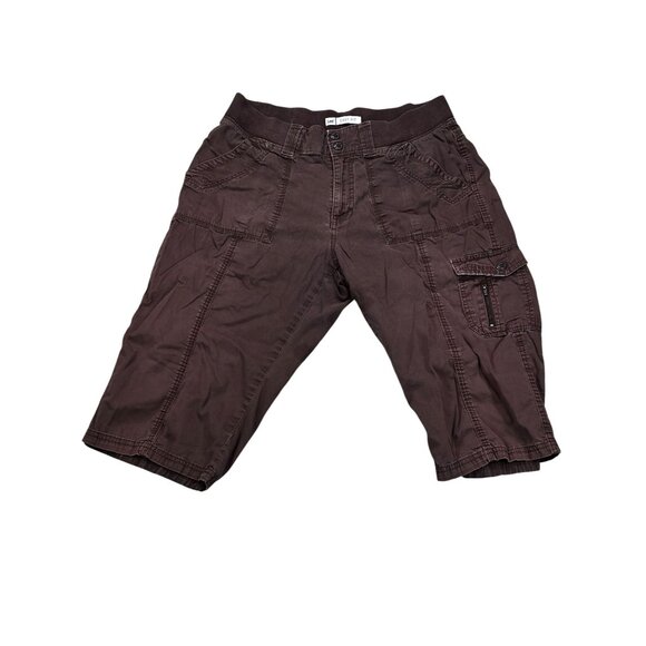 Lee Womens Easy Fit Brown Cargo Shorts Size 10 Cotton/Spandex Blend - Picture 1 of 9